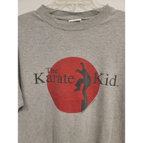 Vintage 2003 The Karate Kid Movie Promo Ringer T Shirt L Cobra Kai Mr Miyagi - Picture 2 of 10